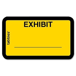 Tabbies Legal Exhibit Label