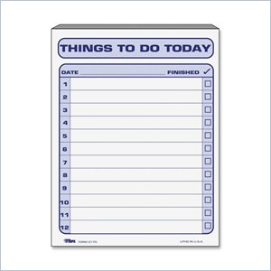 Tops Things To Do Today Pad