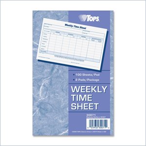 Tops Weekly Timesheet Form
