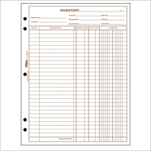 Tops Easy Use Inventory Sheet
