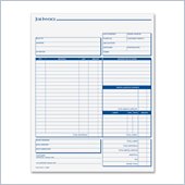 Tops Three Part Carbonless Job Invoice Forms