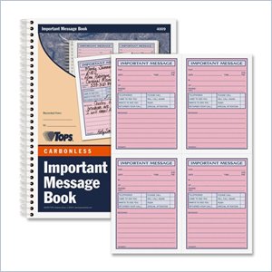 Tops Important Phone Message Book