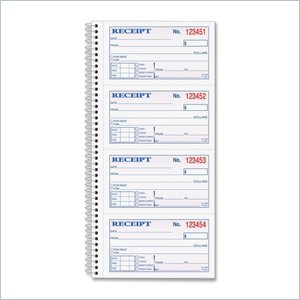 Tops Money/Rent Receipt Book