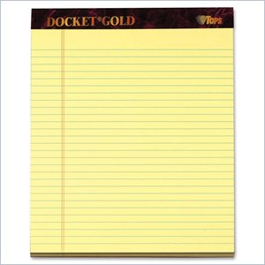 Tops Docket Gold Legal Pad