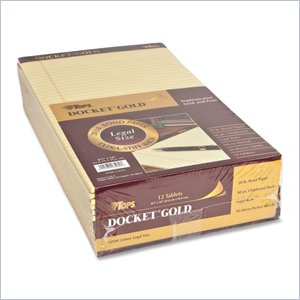 Tops Docket Gold Legal Pad