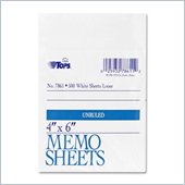 Tops White Bond Memo Sheets