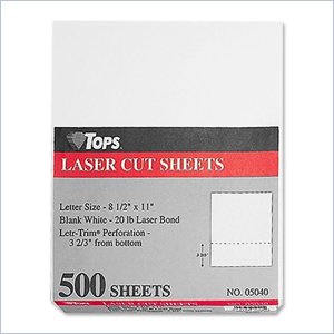 Tops Laser Cut Sheet Paper