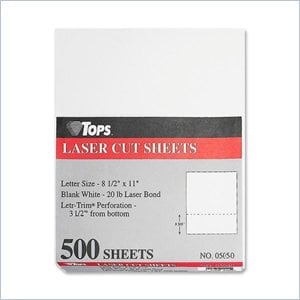 Tops Laser Cut Sheet Paper