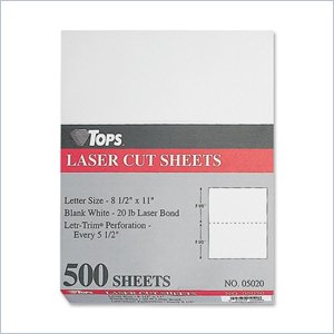 Tops Laser Cut Sheet Paper