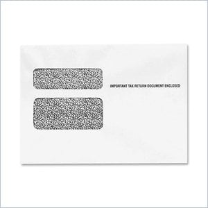 Tops W-2 Form Double Window Envelope