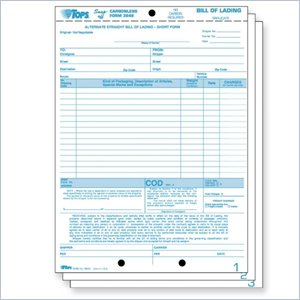 Tops Snap-off Bill of Lading Form