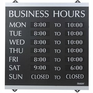 U.S. Stamp & Sign Century Business Hours Sign