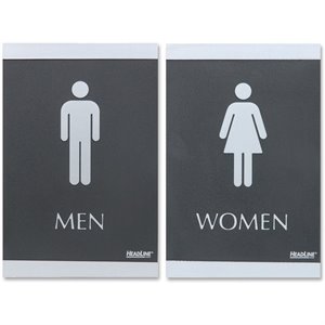 U.S. Stamp & Sign ADA Restroom Sign for Men & Women