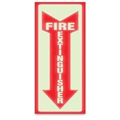 U.S. Stamp & Sign Glow Fire Extinguisher Sign