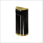 United Receptacle Designer Side Opening Half Round Waste Receptacle