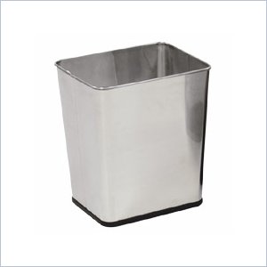 United Receptacle Stainless Steel Wastebasket