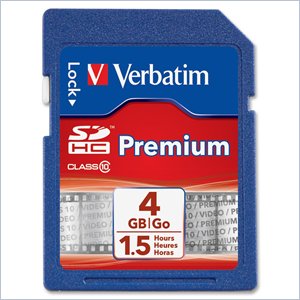 Verbatim 4GB Secure Digital High Capacity (SDHC) Card - (Class 6)
