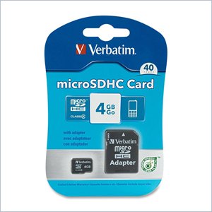 Verbatim 4GB 96726 microSD High Capacity (microSDHC) Card