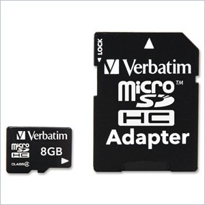 Verbatim 8GB 96807 microSD High Capacity (microSDHC) Card - Class 4