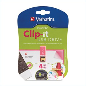 Verbatim 4GB Clip-it 97549 USB 2.0 Flash Drive