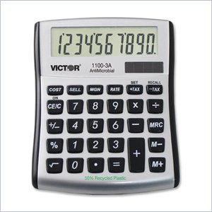 Victor AntiMicrobial Mini Desktop Calculator