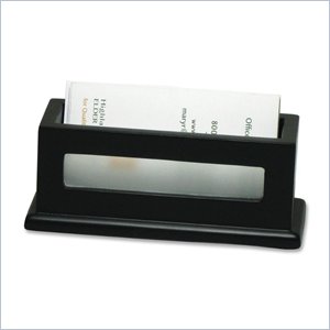 Victor Midnight Black Business Card Holder