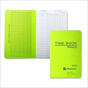 Wilson Jones Foreman's Pocket Size Time Book