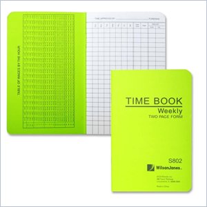 Wilson Jones Foreman's Pocket Size Time Books