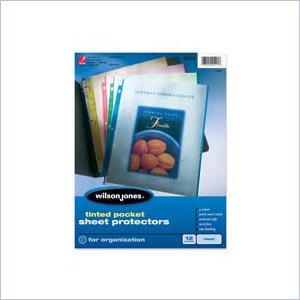 Wilson Jones Tinted Pocket Sheet Protector