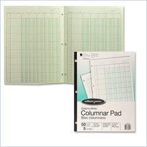Wilson Jones Side-Bound Punched Columnar Pads