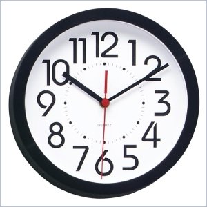 Lorell Round 8-1/2" Auto Set Profile Wall Clock LLR02628