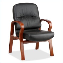 Lorell Woodbridge Leather Side Chair