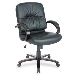 Lorell Woodbridge Series Managerial Mid-Back Chair