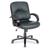 Lorell Woodbridge Series Managerial Mid-Back Chair