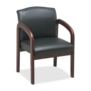 Lorell Deluxe Faux Guest Chair