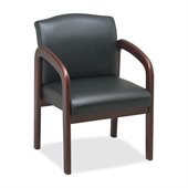 Lorell Deluxe Faux Guest Chair