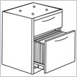 ADD TO YOUR SET: Lorell Modular Hanging Pedestal