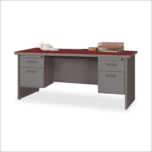 Lorell Durable Double Pedestal Desk