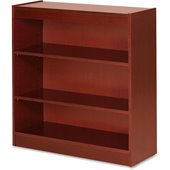 Lorell Three Shelf Panel Bookcase