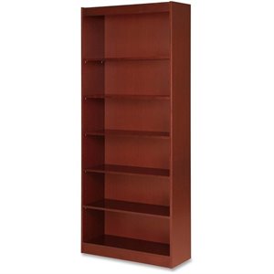 Lorell Six Shelf Panel Bookcase