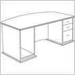 ADD TO YOUR SET: Lorell Contemporary 9000 Bow Front Desk