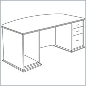 Lorell Contemporary 9000 Bow Front Desk