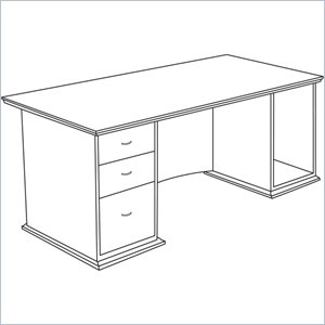 Lorell Contemporary 9000 Pedestal Desk