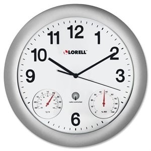 Lorell Analog Temperature/Humidity Wall Clock