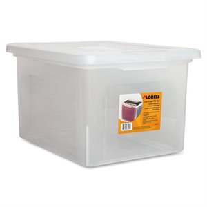 Lorell Letter/Legal Plastic File Box