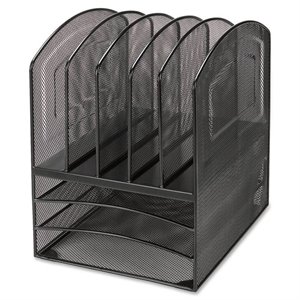 Lorell Mesh Horizontal Vertical Desktop Organizer