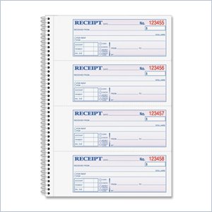 Adams Wire Bound Money/Rent Receipt Books
