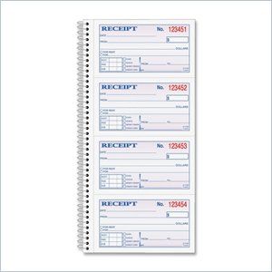 Adams Wire Bound Money/Rent Receipt Books