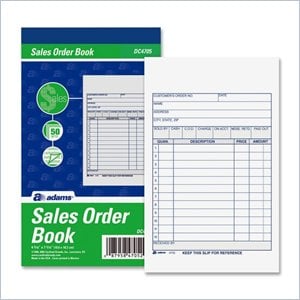Adams Carbonless Sales Order Books