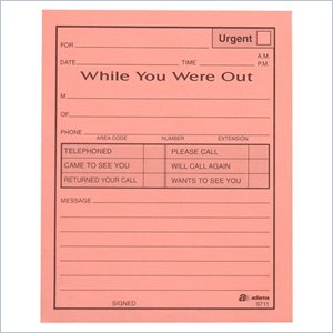Adams While You Were Out Message Pad